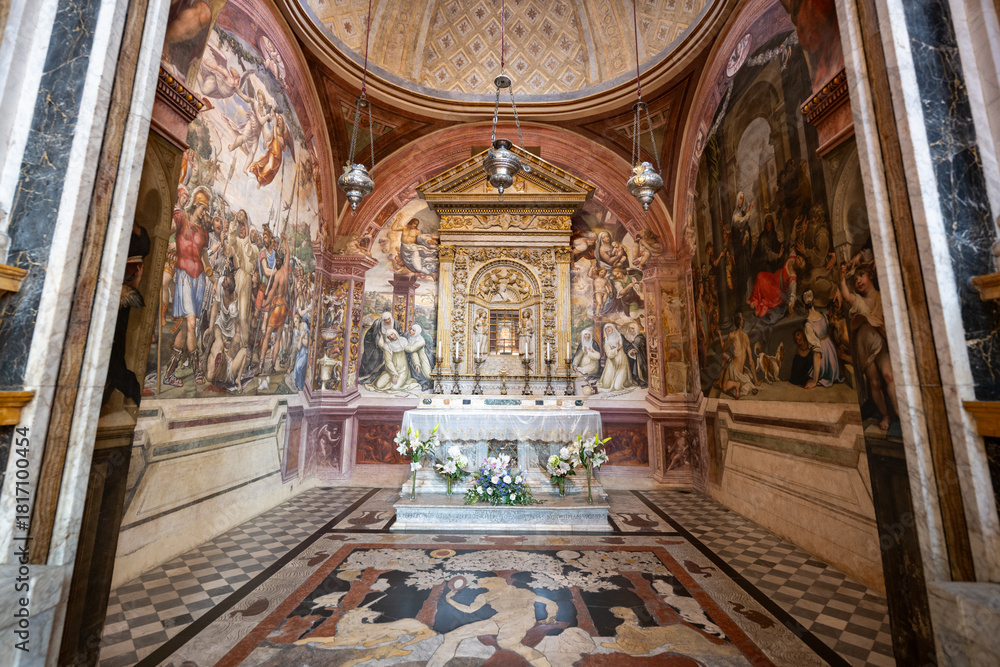 Naklejka premium Basilica Cateriniana San Domenico Interior - Siena, Italy