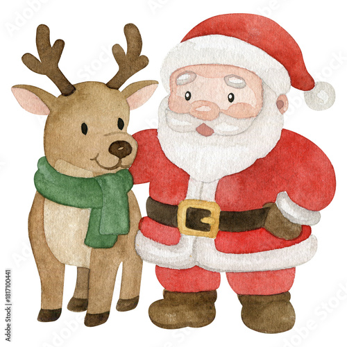 Santa claus and reindeer