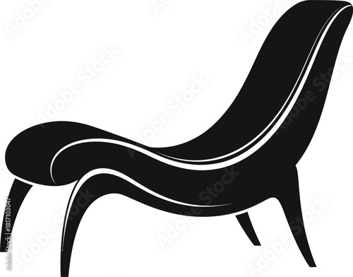 A easy chair of furniture vector art