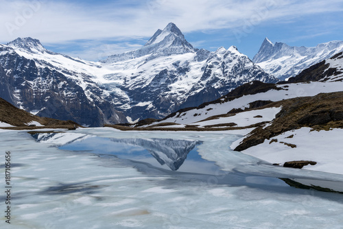 lake bachalpsee in swiss alps