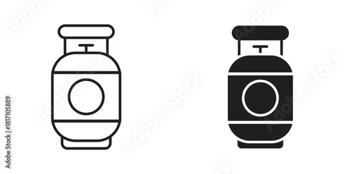 Gas cylinders icon symbol. Vector EPS 10. line and glyph icon