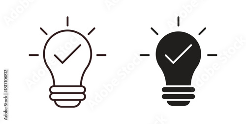 Idea icon symbol. Vector EPS 10. line and glyph icon