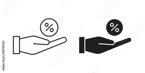 Interest icon symbol. Vector EPS 10. line and glyph icon