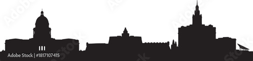 Cityscape of madison wisconsin silhouette urban skyline with architecture vector