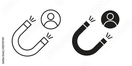 Lead generation icon symbol. Vector EPS 10. line and glyph icon