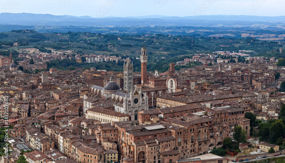 Obraz premium Siena Cathedral Aerial View - Siena, Italy