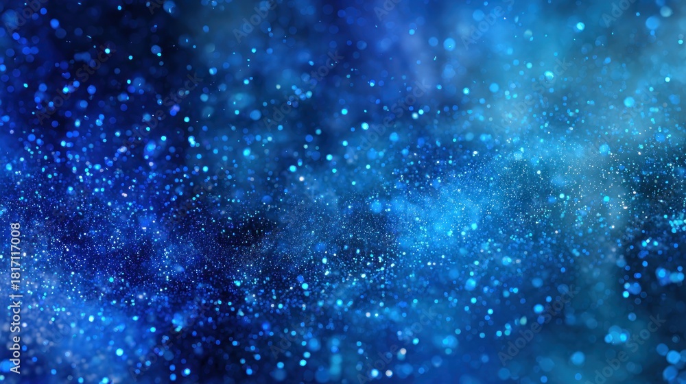 Fototapeta premium Abstract background of blue and white particles with glowing effect