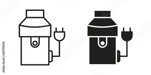 Garbage disposal icon doodle set. editable outline stroke vector eps