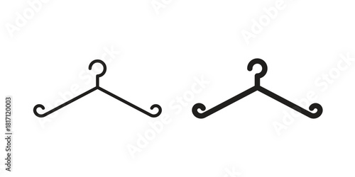 Hanger icon doodle set. editable outline stroke vector eps