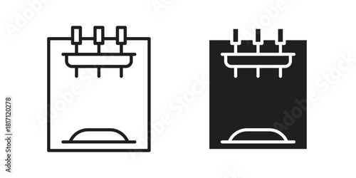 Ice cream maker icon doodle set. editable outline stroke vector eps