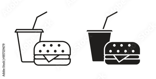 Fast food icon isolated vector Illustration. Vector pictogram for web and app