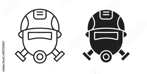 Fireman Mask icon isolated vector Illustration. Vector pictogram for web and app