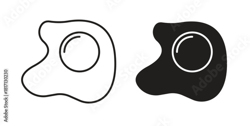 Fried egg icon isolated vector Illustration. Vector pictogram for web and app