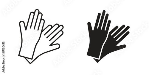Gloves icon isolated vector Illustration. Vector pictogram for web and app