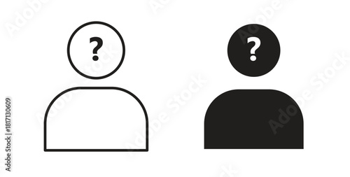 Guess who icon isolated vector Illustration. Vector pictogram for web and app