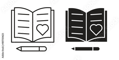 Guests book icon isolated vector Illustration. Vector pictogram for web and app