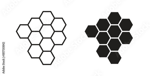Honeycombs icon isolated vector Illustration. Vector pictogram for web and app