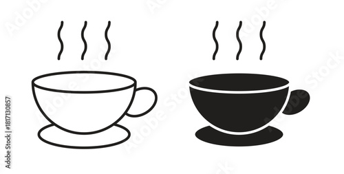 Hot drinks icon isolated vector Illustration. Vector pictogram for web and app
