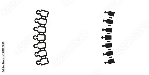 Human spine icon isolated vector Illustration. Vector pictogram for web and app