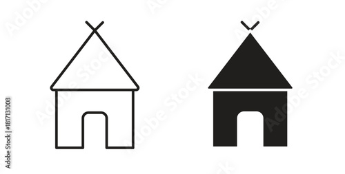 Hut icon isolated vector Illustration. Vector pictogram for web and app