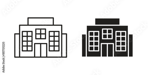 Institution icon isolated vector Illustration. Vector pictogram for web and app