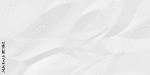 Crumpled paper Blank white crumpled and creased paper poster. Isolated light grungy wrinkled torn old paper material abstract texture background.