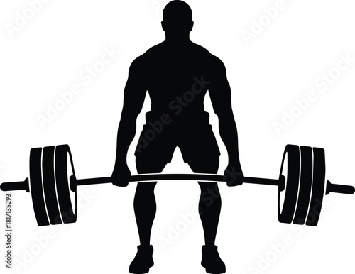 silhouette of man lifting weights