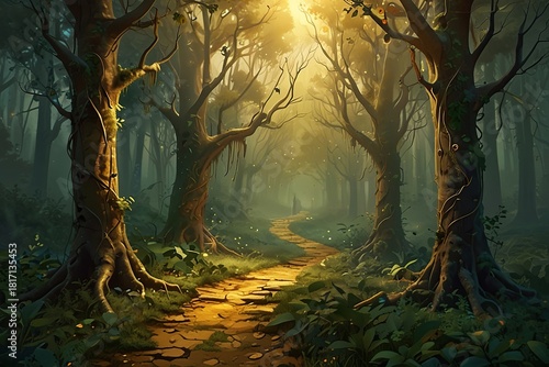 morning in the forest