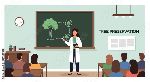 Illustrated Presentation on Tree Preservation and Environmental Sustainability