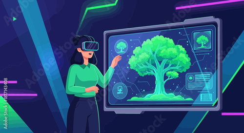 Virtual environment for monitoring tree growth using advanced vr technology