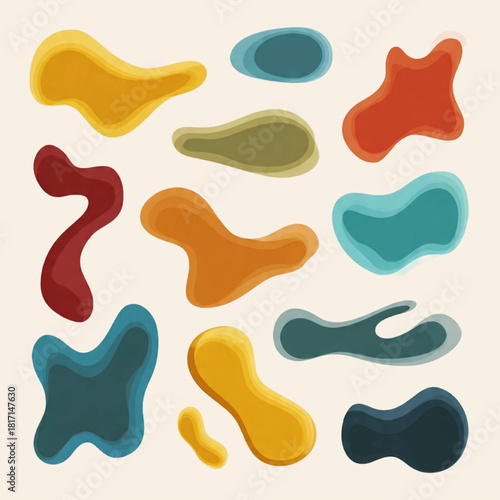 Abstract Liquid Blob Shape Pack With Clean Contours