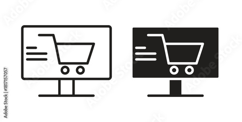 E commerce platform icon for web and app. vector illustration eps