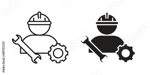 Engineer icon for web and app. vector illustration eps