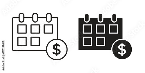 Fiscal year icon for web and app. vector illustration eps