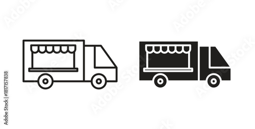 Food truck icon for web and app. vector illustration eps