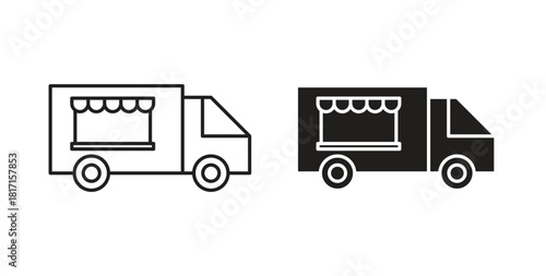 Food truck icon for web and app. vector illustration eps