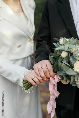bride and groom hands