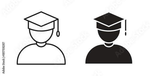 Graduated icon for web and app. vector illustration eps