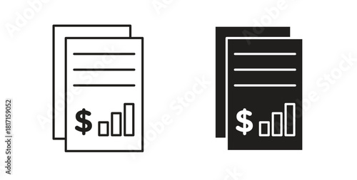 Income statement icon for web and app. vector illustration eps