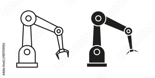 Industrial robot icon for web and app. vector illustration eps