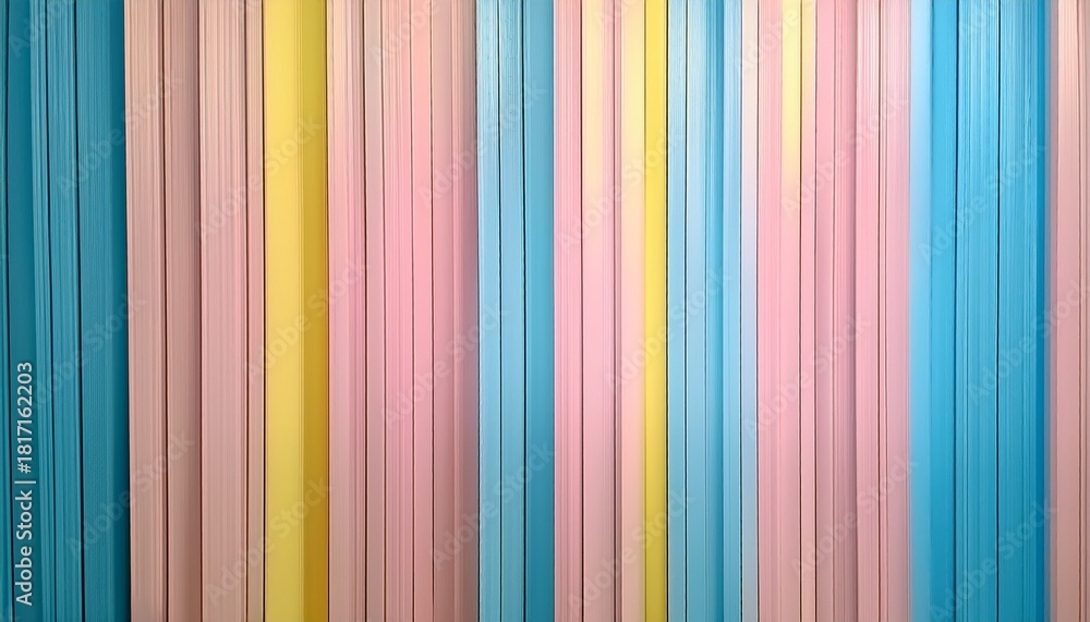 Obraz premium Abstract Vector Background With Elegant Vertical Stripes In Pastel Pink Yellow And Blue Creating A Modern Pattern