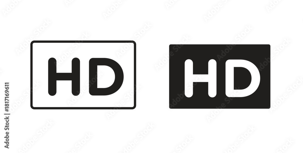 Fototapeta premium High definition icon with glyph and line. black vector icons for Web UI