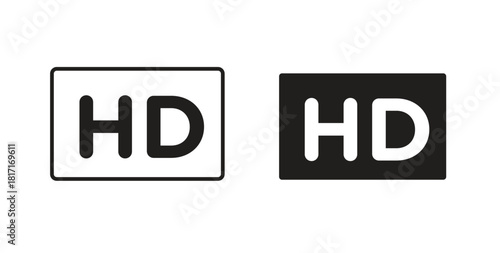 High definition icon with glyph and line. black vector icons for Web UI