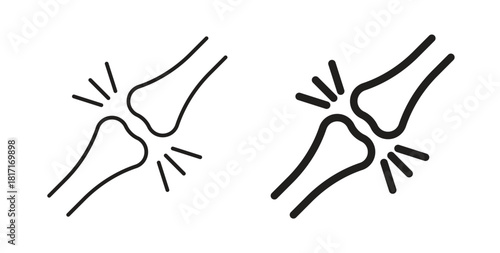 Joint icon with glyph and line. black vector icons for Web UI