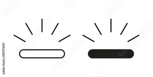 Keyboard brightness icon with glyph and line. black vector icons for Web UI