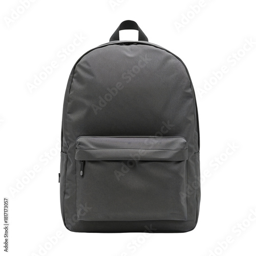Sleek Gray Backpack With a Minimalist Design for Everyday Use or Travel