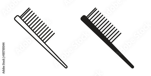 Hair brush icon concept set. Simple icon collection