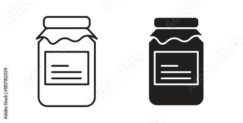 Jam icon concept set. Simple icon collection