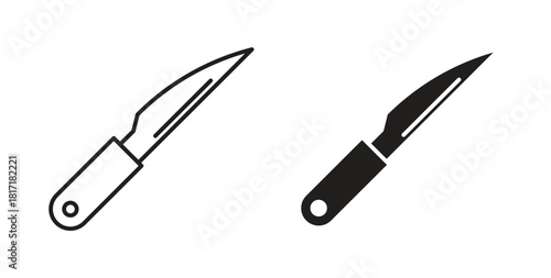 knife icon concept set. Simple icon collection