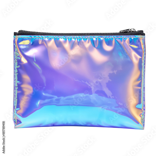Bright and Shiny Holographic Pouch for Stylish Storage and Organization Needs